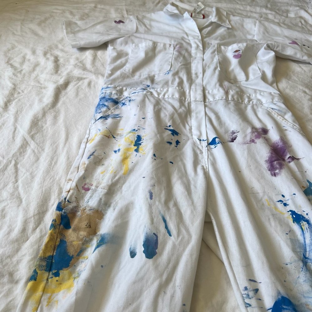 Paint Covered Painters Coveralls Dickies White Size L